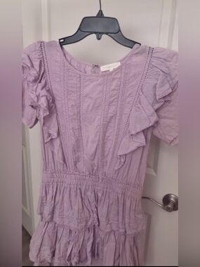 LoveShackFancy Womens Natasha mini dress purple dress
